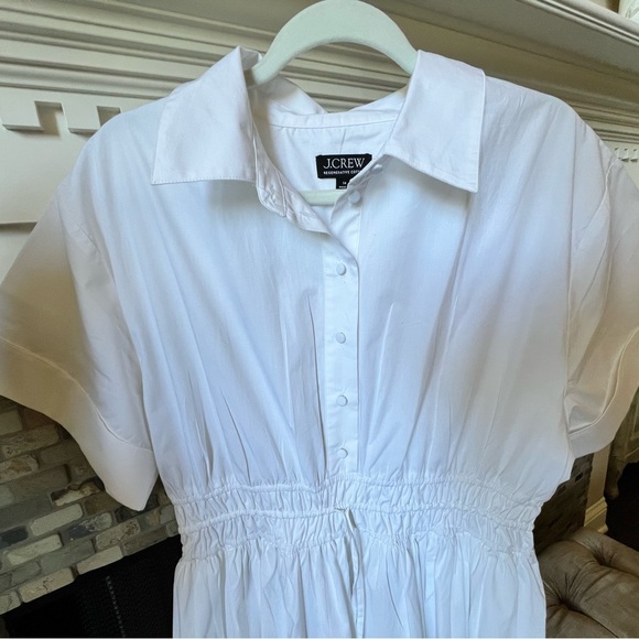 J. Crew Elena White Midi Shirt Dress NEVER WORN - Picture 5 of 7